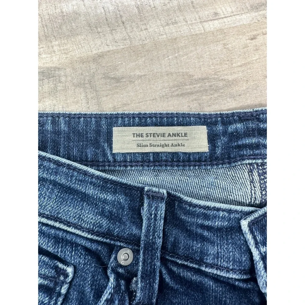 AG‎ Adriano Goldschmied The Stevie Ankle Slim Straight Dark Wash Jeans Women 29R - Picture 4 of 10